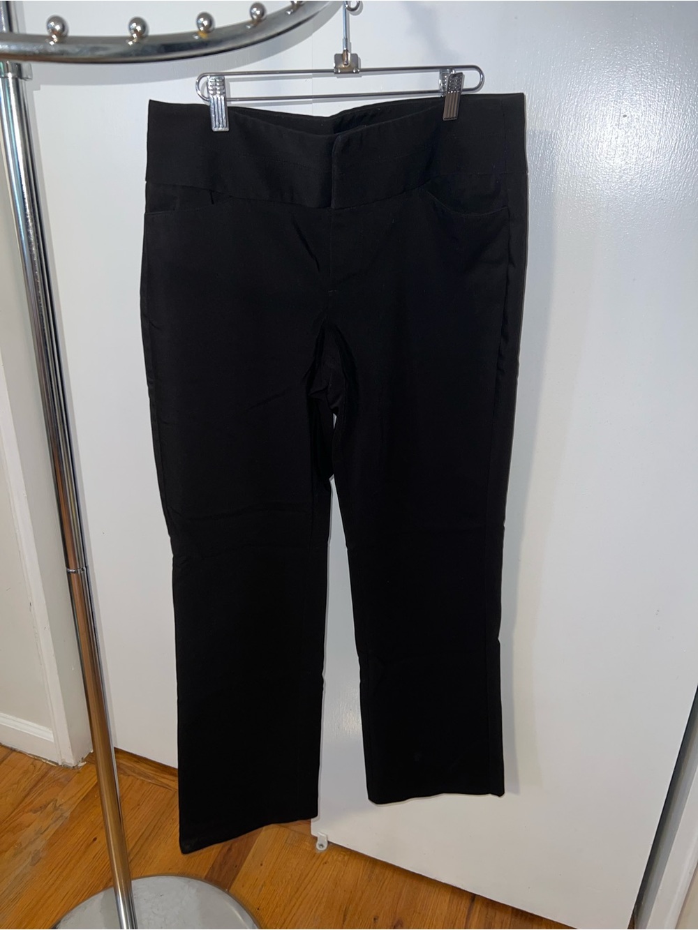 Elle Black Stretch Straight-Leg Men's Pants